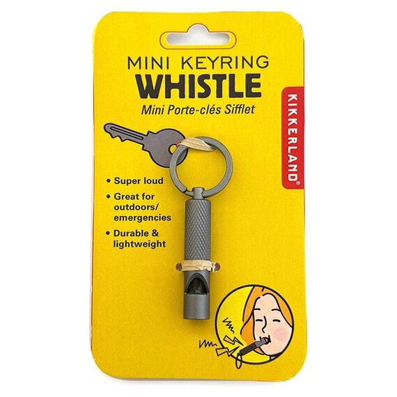 Kikkerland - Mini Keyring Whistle - 1 x 2.75 x 0.25 inches / Sport and Outdoor