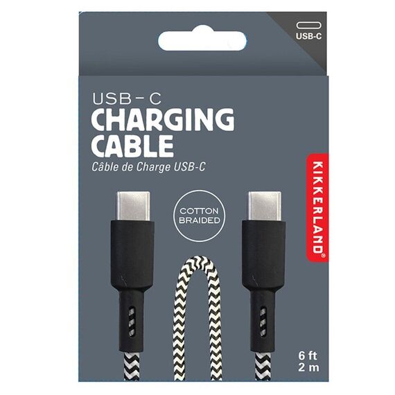 Kikkerland - USB-C Charging Cable - 2 meters (6.5 feet) / Electronics