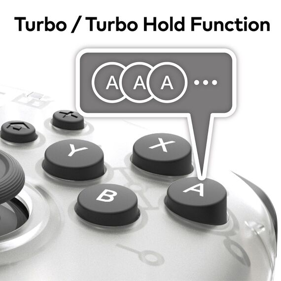 HORI - Wireless Horipad Turbo - Nintendo Switch 2 - Frost White / Nintendo Switch 2 - Nintendo Switch 2 Accessories - Accessories for Consoles - Techbox