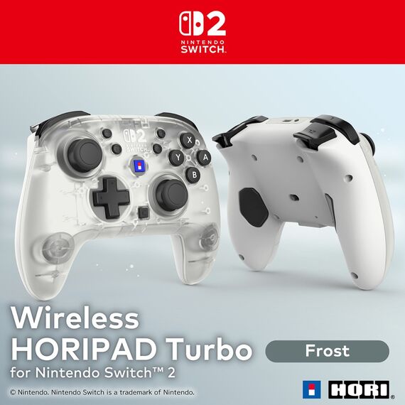 HORI - Wireless Horipad Turbo - Nintendo Switch 2 - Frost White / Nintendo Switch 2 - Nintendo Switch 2 Accessories - Accessories for Consoles - Techbox