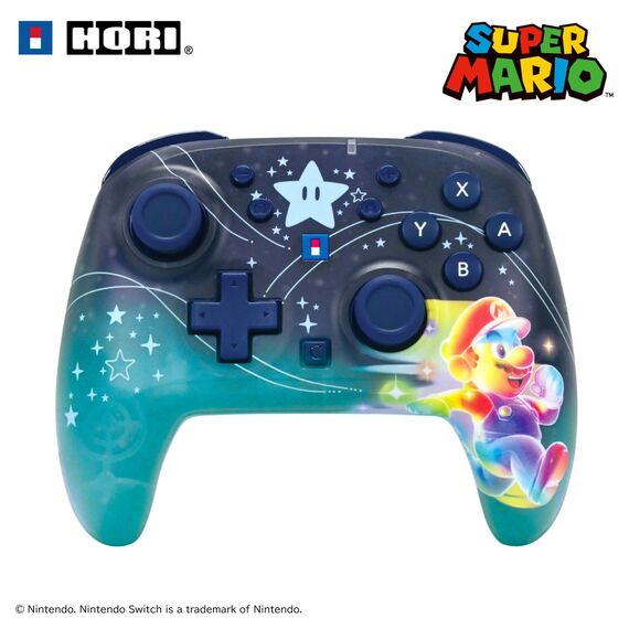 HORI - Wireless Horipad Turbo (Universe Mario) -  Nintendo Switch 2 - Blue / Nintendo Switch 2 - Nintendo Switch 2 Accessories - Accessories for Consoles - Techbox