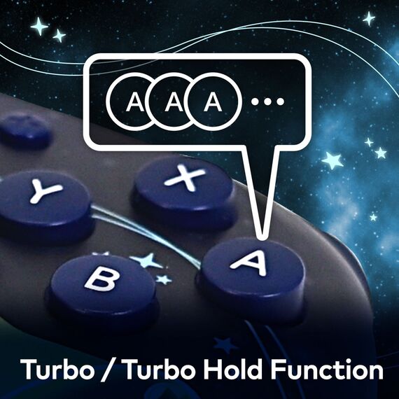 HORI - Wireless Horipad Turbo (Universe Mario) -  Nintendo Switch 2 - Blue / Nintendo Switch 2 - Nintendo Switch 2 Accessories - Accessories for Consoles - Techbox
