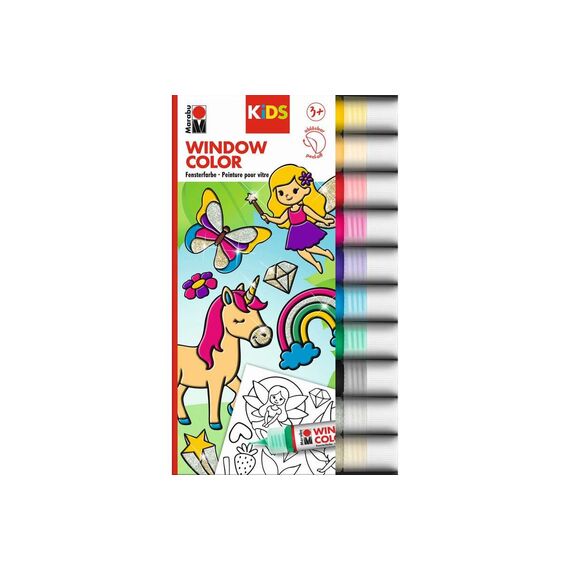 Marabu - Fun & Fancy Glitter Fairy 10x25ml + motiver (822506) / Toys