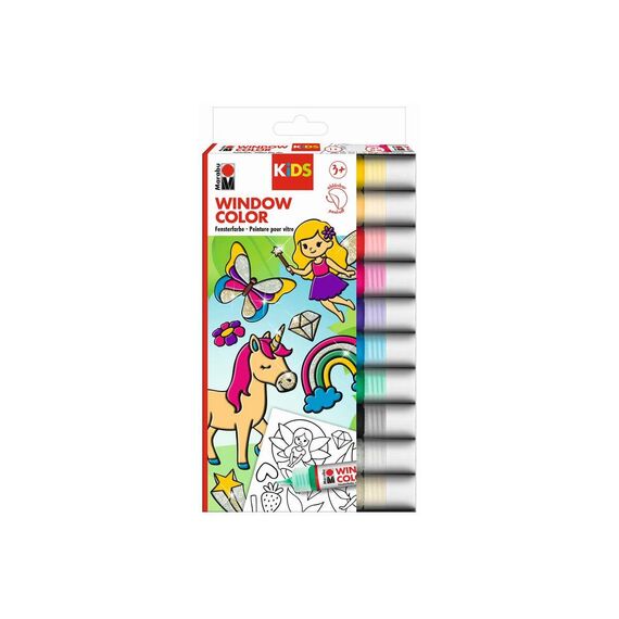 Marabu - Fun & Fancy Glitter Fairy 10x25ml + motiver (822506) / Toys
