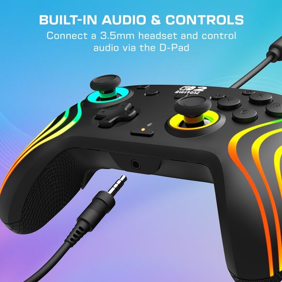 Turtle Beach - Wired Controller - Afterglow Wave (Black) / Nintendo Switch 2 | Techbox