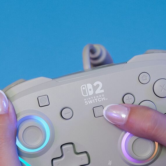 Turtle Beach - Wired Controller - Afterglow Wave (Grey) / Nintendo Switch 2 | Techbox