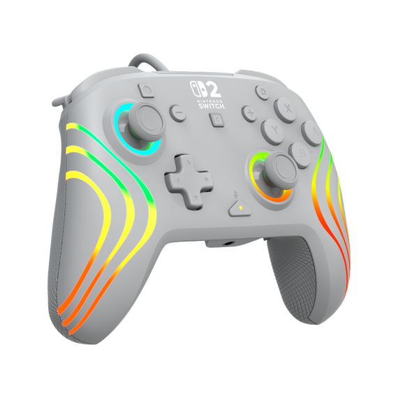 Turtle Beach - Wired Controller - Afterglow Wave (Grey) / Nintendo Switch 2 | Techbox