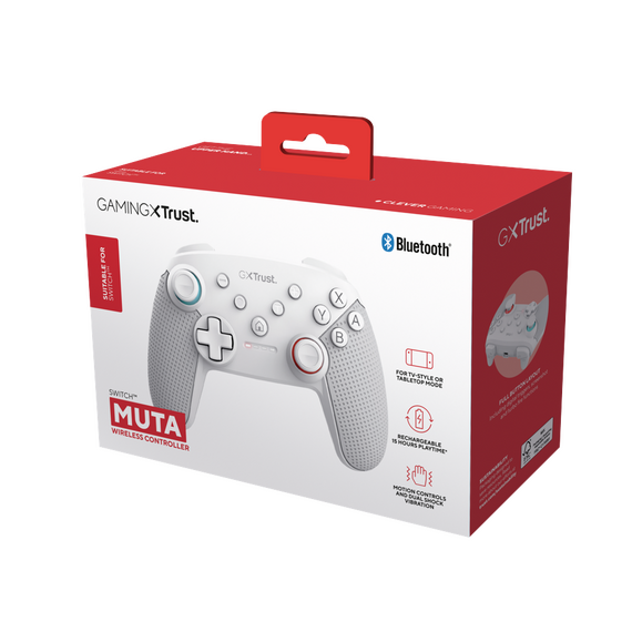 Trust - GXT1246W MUTA BT CTRL NSW - White / Nintendo Switch - Nintendo Switch Games - Games - Techbox
