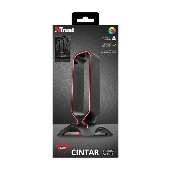 TRUST GXT265 CINTAR RGB HEADSET STAND / Electronics