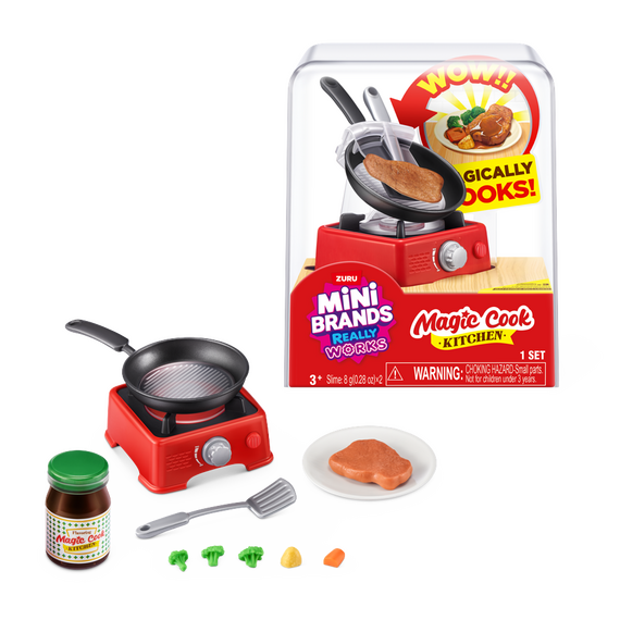 Mini Brands - Magic Cook Kitchen S1 - Steak with Pan / Toys