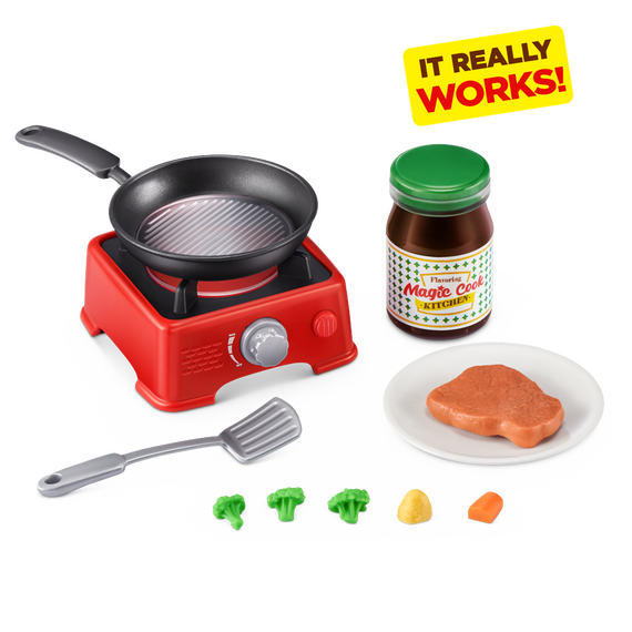 Mini Brands - Magic Cook Kitchen S1 - Steak with Pan / Toys