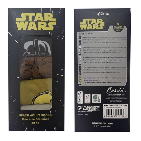 Star Wars adult pack 5 socks