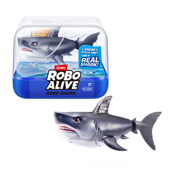 Robo Alive - Water Activated Shark - Grey / Toys