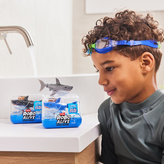 Robo Alive - Water Activated Shark - Grey / Toys
