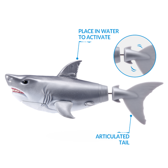 Robo Alive - Water Activated Shark - White / Toys