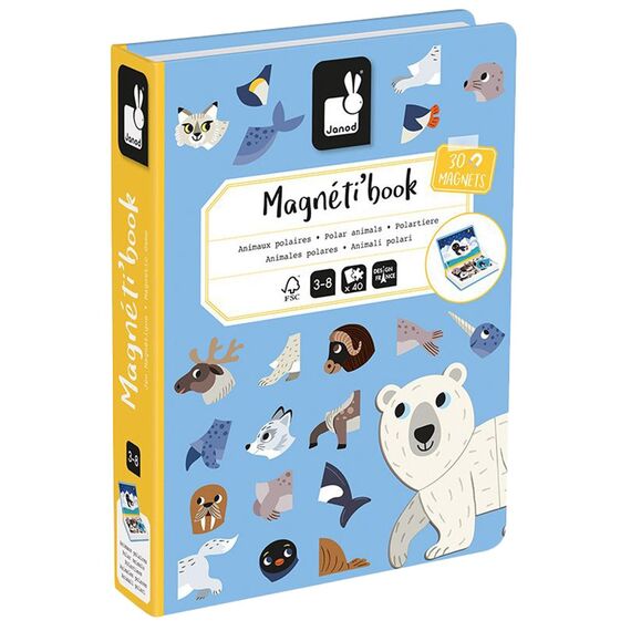 Janod - Magneti'Book - Polar Animals (LKJ2599) / Toys