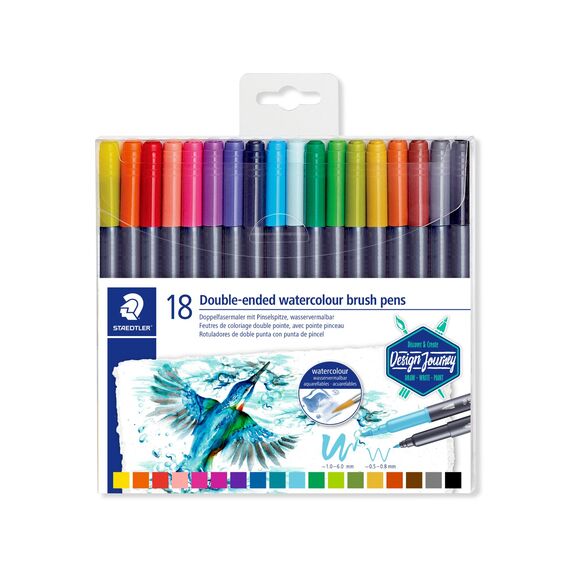 Staedtler – Duo Aquarel Brush – 18 pcs Assorted (3001 TB18) / Toys