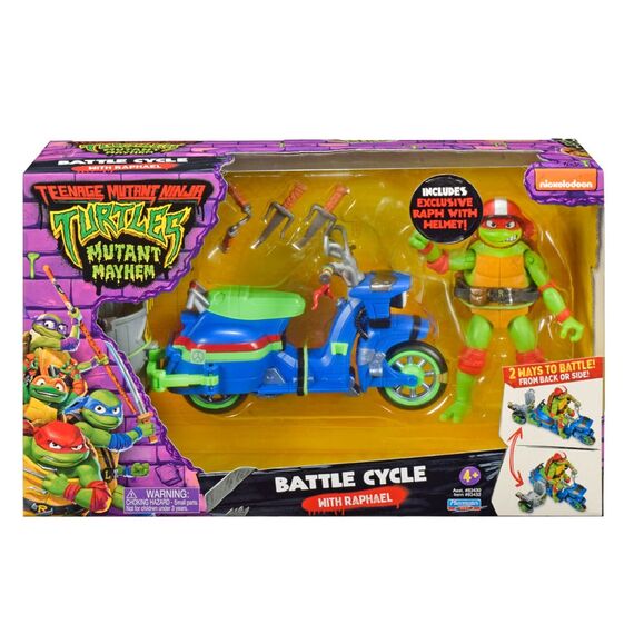 Teenage Mutant Ninja Turtles: Mutant Mayhem Action Figure Raphael & Scooter with Sidecar 11 cm |  Techbox