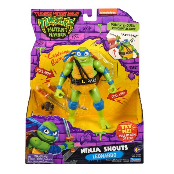 Teenage Mutant Ninja Turtles: Mutant Mayhem Ninja Shouts Action Figure Leonardo 14 cm |  Techbox