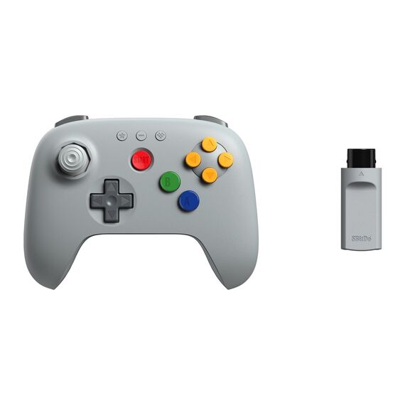 8Bitdo - 64 Wireless 2.4G Controller - Grey / PC | Techbox