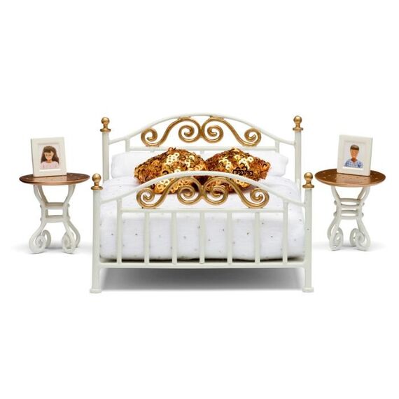 Lundby - Brass Bed Set (18292) / Toys