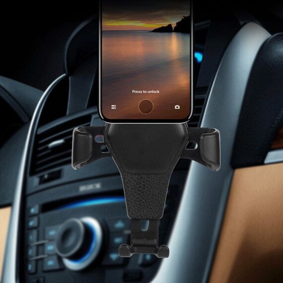Car Holder H01 Black gravity car holder for the ventilation grille | Techbox