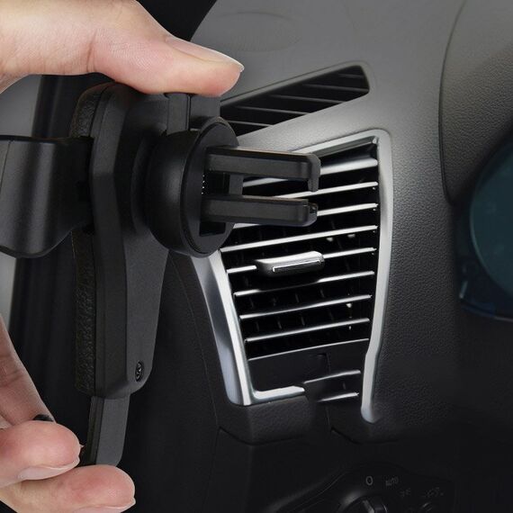 Car Holder H01 Black gravity car holder for the ventilation grille | Techbox