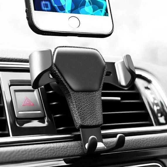 Car Holder H01 Black gravity car holder for the ventilation grille | Techbox