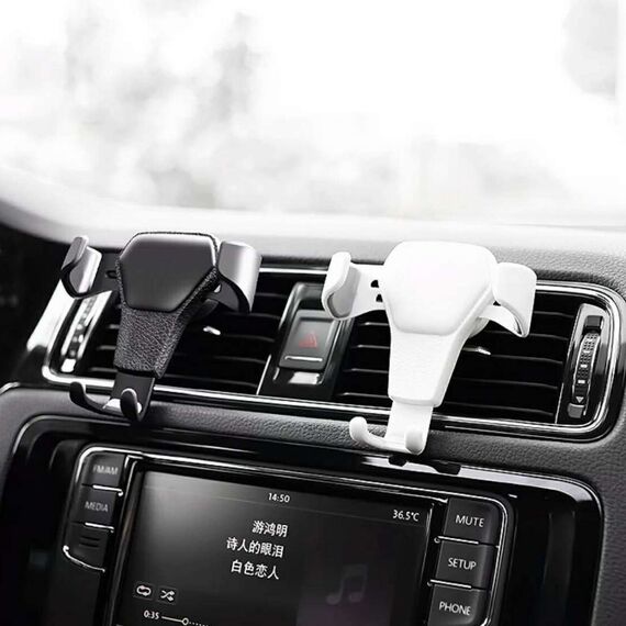 Car Holder H01 Black gravity car holder for the ventilation grille | Techbox
