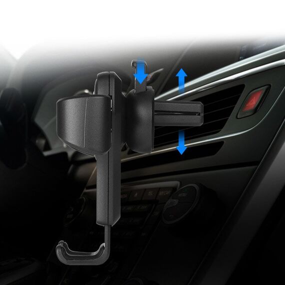Car Holder H01 Black gravity car holder for the ventilation grille | Techbox