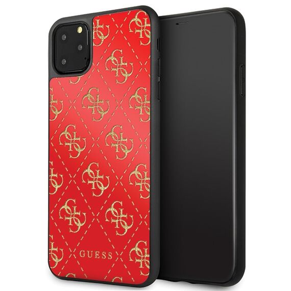 Etui Guess GUHCN654GGPRE iPhone 11 Pro Max czerwony/red hard case 4G Double Layer Glitter - Apple Cases - Cases - Techbox