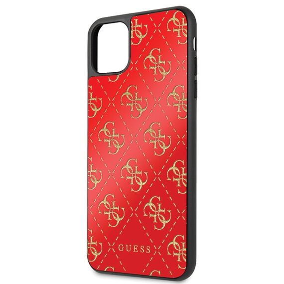 Etui Guess GUHCN654GGPRE iPhone 11 Pro Max czerwony/red hard case 4G Double Layer Glitter - Apple Cases - Cases - Techbox