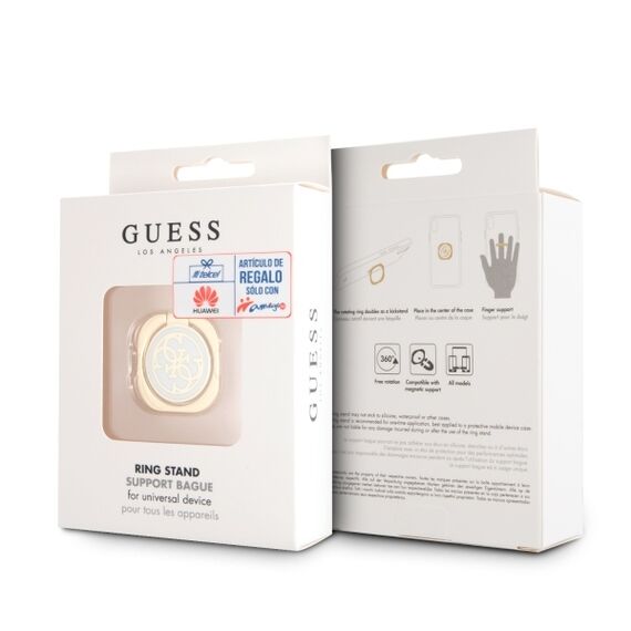 Guess Ring stand GURSEQGWH złoto-biały /gold & white 4G - Smartphone Accessories - Cables & Accessories - Techbox