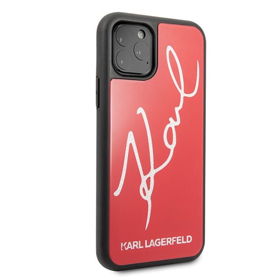 Etui Karl Lagerfeld KLHCN65DLKSRE iPhone 11 Pro Max czerwony/red hard case Signature Glitter - Apple Cases - Cases - Techbox