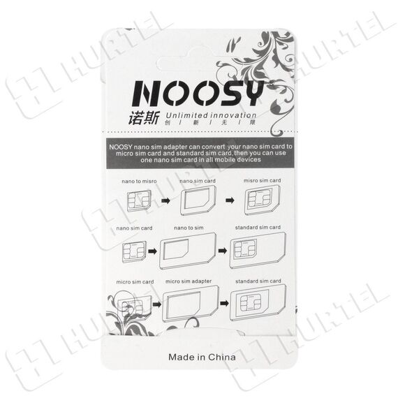 Noosa SIM Card Adapter Set + Key - White | Techbox