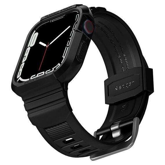 Spigen Rugged Armor Pro Case with Strap for Apple Watch 4 / 5 / 6 / 7 / 8 / SE (44/45 mm) - Black | Techbox