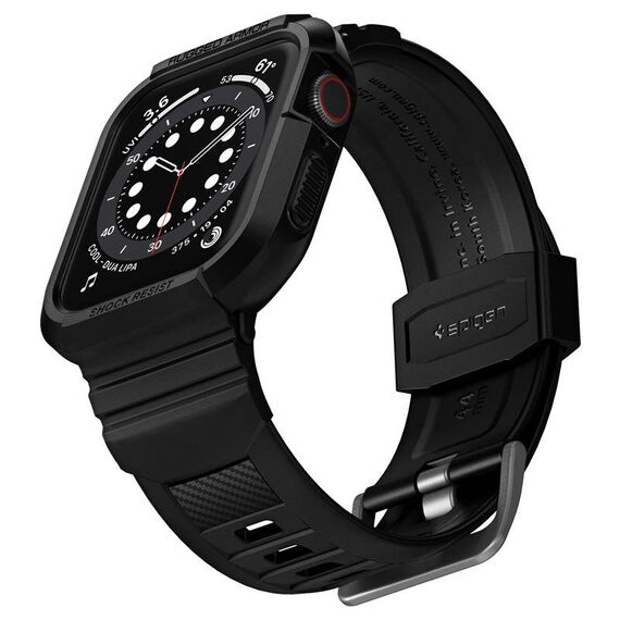 Spigen Rugged Armor Pro Case with Strap for Apple Watch 4 / 5 / 6 / 7 / 8 / SE (44/45 mm) - Black | Techbox