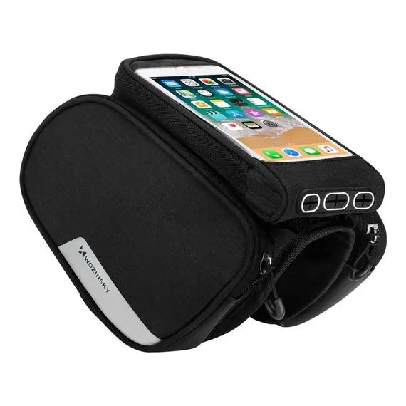 Wozinsky frame bike bag + detachable phone cover up to 6.5 "1.5l black (WBB7BK) | Techbox