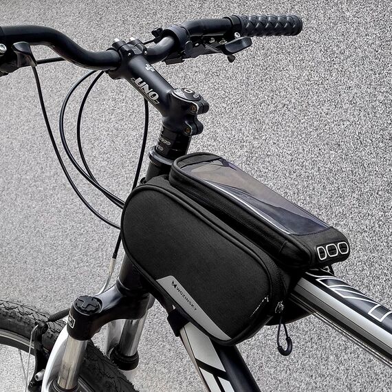 Wozinsky frame bike bag + detachable phone cover up to 6.5 "1.5l black (WBB7BK) | Techbox