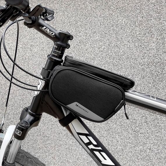 Wozinsky frame bike bag + detachable phone cover up to 6.5 "1.5l black (WBB7BK) | Techbox