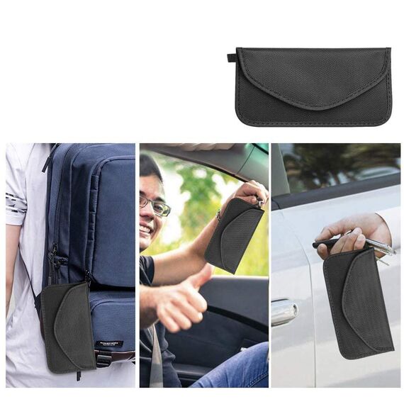 Anti-theft Case for Car Keys Phone Radio Blocking Faraday Box Faraday Cage 20cm x 11cm Black - Uncategorized Cases (2) - Cases - Techbox