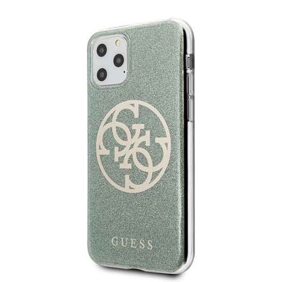 Guess GUHCN58PCUGLKA iPhone 11 Pro khaki hard case 4G Circle Glitter - Uncategorized Cases (2) - Cases - Techbox