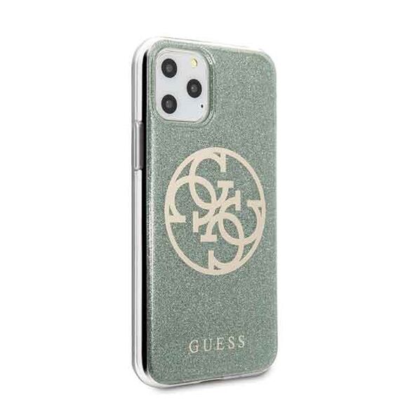 Guess GUHCN58PCUGLKA iPhone 11 Pro khaki hard case 4G Circle Glitter - Uncategorized Cases (2) - Cases - Techbox