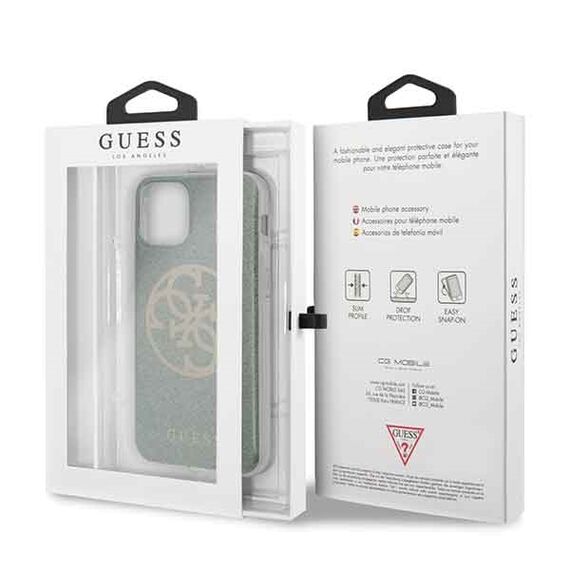 Guess GUHCN58PCUGLKA iPhone 11 Pro khaki hard case 4G Circle Glitter - Uncategorized Cases (2) - Cases - Techbox