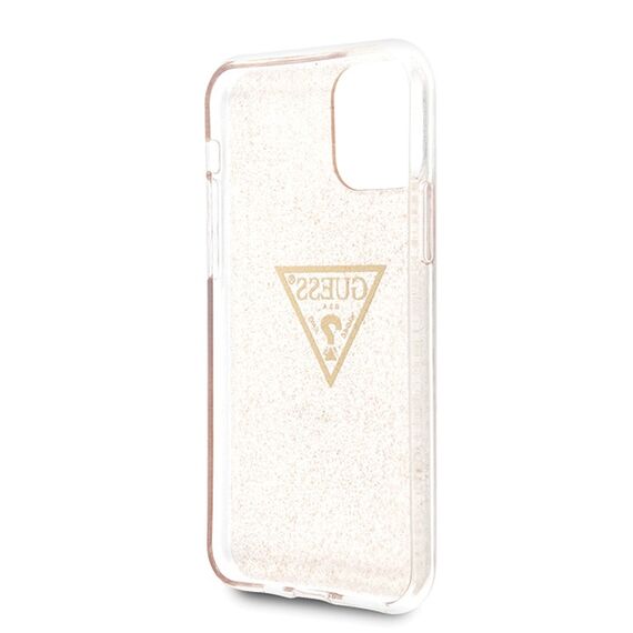 Guess GUHCN58SGTLGO iPhone 11 Pro gold/gold hard case Glitter Triangle | Techbox