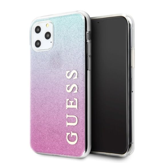 Guess GUHCN65PCUGLPBL iPhone 11 Pro Max rose blue/pink blue hard case Glitter Gradient | Techbox