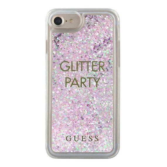 Guess GUHCP7GLUQPU iPhone 6/7/8 fioletowy/purple hard case Liquid Glitter Party - Apple Cases - Cases - Techbox