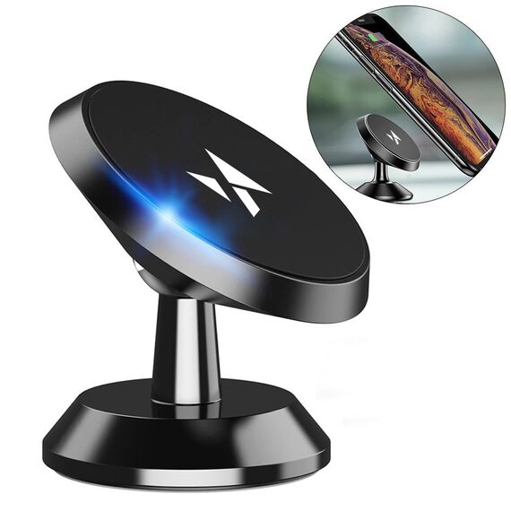 Wozinsky Magnetic Car Mount for Dashboard 360 Self-Adhesive Black (WMH-05) | Techbox