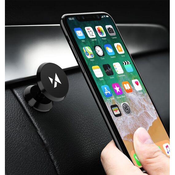 Wozinsky Magnetic Car Mount for Dashboard 360 Self-Adhesive Black (WMH-05) | Techbox