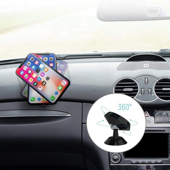 Wozinsky Magnetic Car Mount for Dashboard 360 Self-Adhesive Black (WMH-05) | Techbox